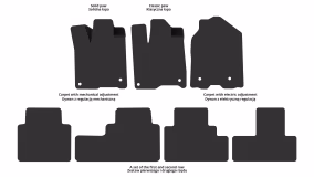 Interior mats for the Acura RDX (TB3) 2012-2018 II generation US Crossover - Фото 2