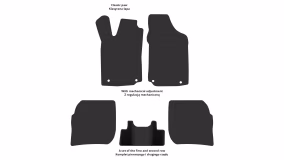 Interior mats for the Audi 100 (C3) 1988-1991 III generation EU Sedan restyling - Фото 2