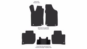 Interior mats for the Audi 100 (C3) 1988-1991 III generation EU Sedan restyling - Фото 3