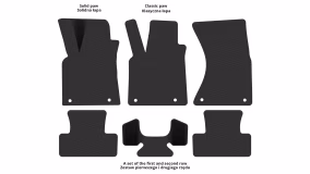 Interior mats for the Audi Q5 (8R) 2008-2012 I generation Crossover pre-restyling - Фото 2