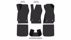 Interior mats for the Audi A4 (B5) 1994-1999 I generation EU Universal pre-restyling - Фото 2