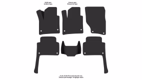 Interior mats for the Audi Q7 (4L) 2005-2015 I generation Crossover 6-seater - Фото 2