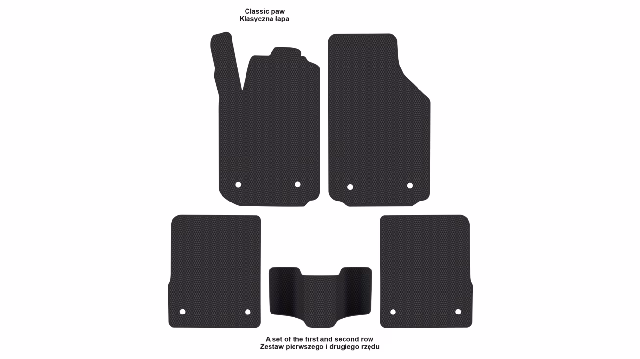 Interior mats for the Audi A2 1999-2005 I generation EU Hatchback 5-door - Фото 2