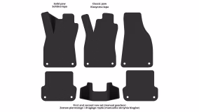 Interior mats for the Audi A4 (B6) 2000-2004 II generation EU Universal - Фото 3
