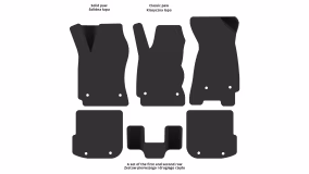Interior mats for the Audi A4 (B5) 1999-2001 I generation EU Universal restyling - Фото 2