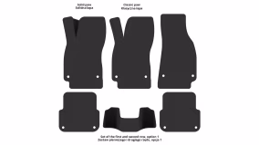 Interior mats for the Audi A6 (C6) 2004-2011 III generation EU Universal - Фото 2