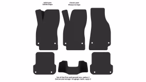 Interior mats for the Audi A6 (C6) 2004-2011 III generation EU Universal - Фото 3