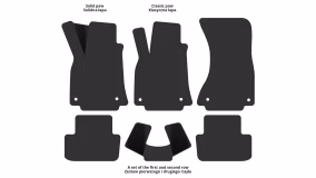 Interior mats for the Audi A4 (B8) 2007-2015 IV generation Universal - Фото 2