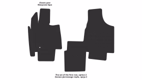 Interior mats for the Chrysler Grand Voyager 2008-2016 V generation US Minivan 7-seater - Фото 3