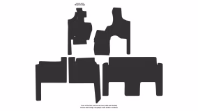 Interior mats for the Chrysler Grand Voyager 2008-2016 V generation US Minivan 7-seater - Фото 5