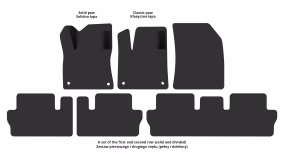 Dywaniki podłogowe do Citroen C4 Grand Picasso 2013-2018 II generacja EU Minivan przed restylingiem 7-miejscowy - Фото 2