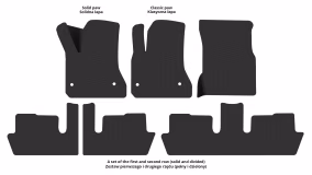 Interior mats for the Citroen C4 Grand Picasso 2006-2013 I generation EU Minivan 7-seater - Фото 2