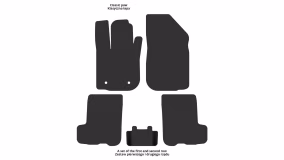 Interior mats for the Dacia Sandero (B52) 2012-2020 II generation EU Crossover - Фото 2