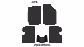 Interior mats for the Daihatsu Sirion (M300) 2004-2015 II generation EU Hatchback - Фото 2
