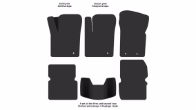Interior mats for the Dodge Avenger (JS) 2007-2014 II generation US Sedan - Фото 2