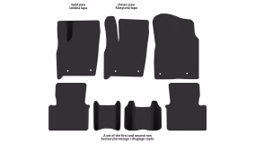 Interior mats for the Dodge Durango (WK2) 2014-… III generation US Crossover restyling 6-seater - Фото 2