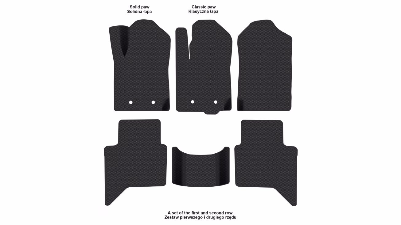 Dywaniki podłogowe do Ford Ranger (T6) 2011-2015 III generacja US Pickup przed restylingiem 4-drzwiowy - Фото 2
