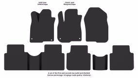 Interior mats for the Honda CR-V 2016-2020 V generation US Crossover pre-restyling - Фото 2