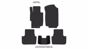 Interior mats for the Honda Accord 2002-2008 VII generation EU Universal - Фото 2