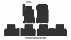 Interior mats for the Honda Civic (FD) 2005-2012 VIII generation EU Sedan Hybrid - Фото 2