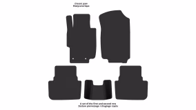 Interior mats for the Honda Accord 2002-2008 VII generation US Universal - Фото 2
