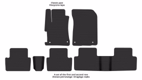 Interior mats for the Honda Civic (FB) 2011-2015 IX generation Sedan - Фото 2