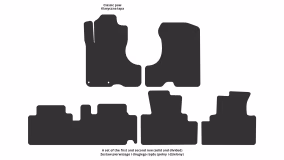 Interior mats for the Honda Stream 2000-2006 I generation EU Minivan 7-seater - Фото 2