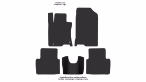Interior mats for the Honda Crosstour 2009-2015 I generation US Crossover - Фото 2