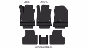 Interior mats for the Hyundai Kona EV 2017-2023 I generation Crossover Electro - Фото 2