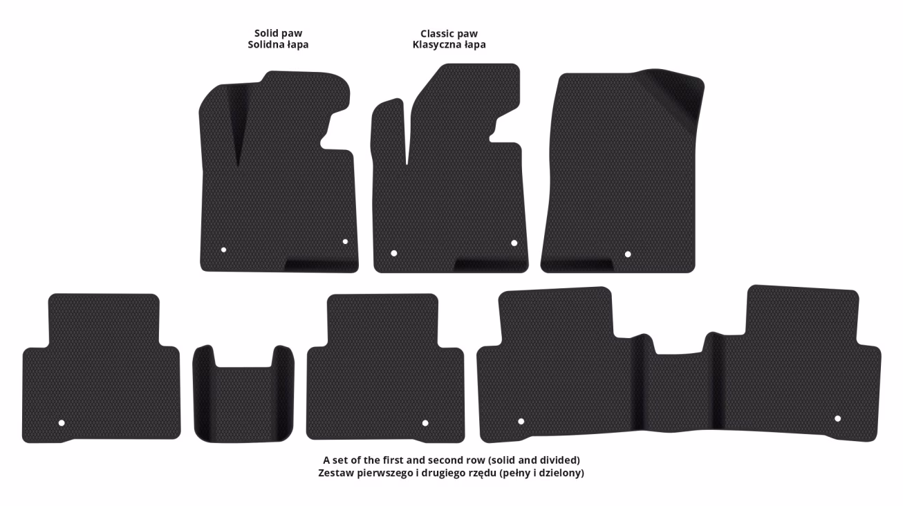 Interior mats for the Hyundai Santa Fe (DM) 2012-2018 III generation US Crossover 5-seater - Фото 2