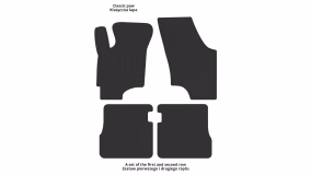 Interior mats for the Hyundai Elantra (J1) 1990-1995 I generation EU Sedan - Фото 2