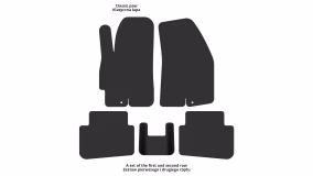 Interior mats for the Hyundai Tiburon (RD) 1996-2002 I generation Coupe - Фото 2