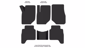 Interior mats for the Hyundai Terracan 2001-2007 I generation EU Crossover - Фото 2