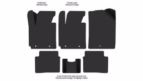 Interior mats for the Hyundai Veloster 2011-2018 I generation Coupe - Фото 2