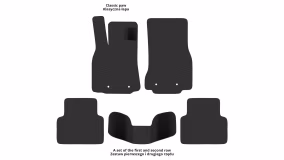 Interior mats for the Jaguar XF (X250) 2007-2015 I generation EU Sedan AWD - Фото 2