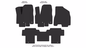 Dywaniki podłogowe do Kia Sedona 2014-… III generacja US Minivan 8-miejscowy - Фото 3