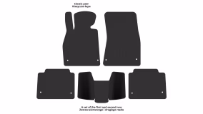 Interior mats for the Lexus LS 460 (UCF40) 2006-2017 IV generation US Sedan - Фото 2