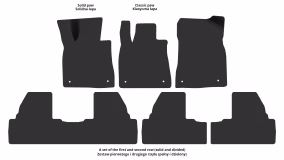 Interior mats for the Lexus RX 450h (AL 20) 2015-2022 IV generation EU Crossover Hybrid - Фото 2