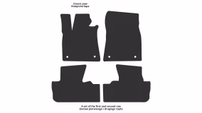 Interior mats for the Lexus RX 350 (AL 20) 2015-2022 IV generation US Crossover 5-seater - Фото 2