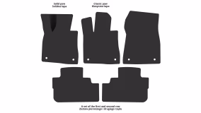 Interior mats for the Lexus RX 450hL (AL 20) 2015-2022 IV generation US Crossover Long Hybrid - Фото 2