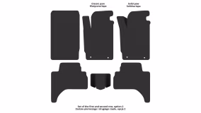 Dywaniki podłogowe do Mitsubishi L200 (KAOT) 2006-2011 IV generacja EU Pickup przed restylingiem 4-drzwiowy Short kierownica po prawej stronie - Фото 2