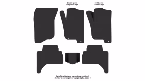 Dywaniki podłogowe do Mitsubishi L200 (KAOT) 2006-2011 IV generacja EU Pickup przed restylingiem 4-drzwiowy Short kierownica po prawej stronie - Фото 3