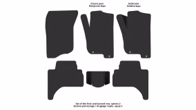 Dywaniki podłogowe do Mitsubishi L200 2006-2015 IV generacja AE Pickup kierownica po prawej stronie - Фото 2