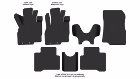 Interior mats for the Mitsubishi Grandis 2003-2011 I generation EU Minivan 7-seater - Фото 2