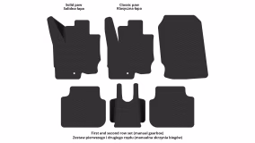 Dywaniki podłogowe do Mitsubishi Colt 2004-2012 IX generacja EU Hatchback 3-drzwiowy - Фото 3