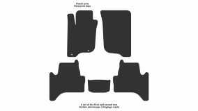 Dywaniki podłogowe do Mitsubishi L200 (KAOT) 2011-2015 IV generacja EU Pickup po restylingu 4-drzwiowy Short - Фото 2