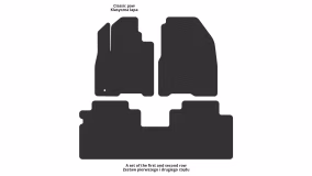 Interior mats for the Mitsubishi Endeavor 2003-2011 I generation US Crossover - Фото 2