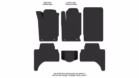 Interior mats for the Mitsubishi L200 2006-2015 IV generation AE Pickup - Фото 2
