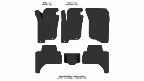 Dywaniki podłogowe do Mitsubishi L200 (KAOT) 2006-2011 IV generacja EU Pickup przed restylingiem 4-drzwiowy Short - Фото 2