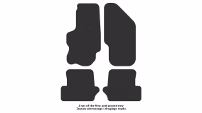Interior mats for the Nissan Silvia S12 1984-1988 IV generation JP Coupe - Фото 2